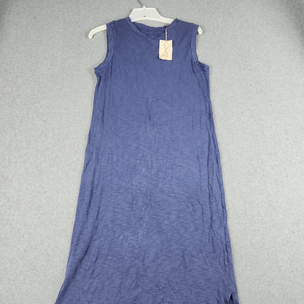 Universal Thread Dress Womens XS Blue Cotton Slub Knit Sleeveless Everyday Wear